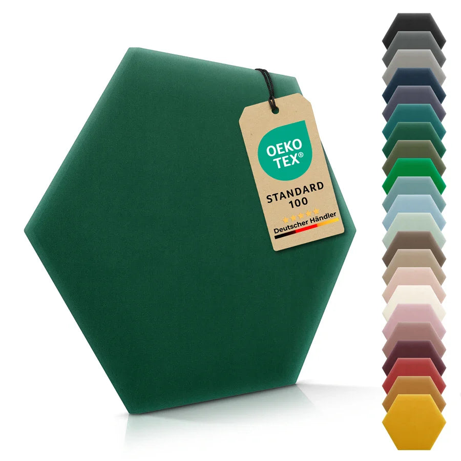 Wandkissen Hexagon | Dunkelgrün M04 Samt