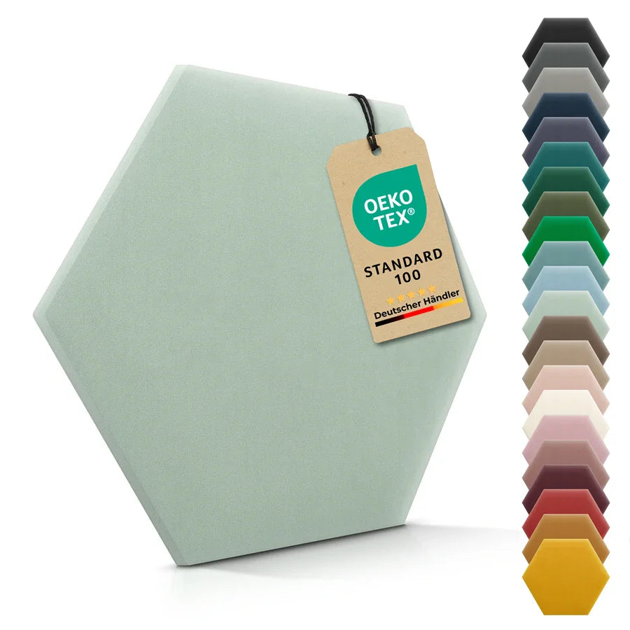 Wandkissen Hexagon | Mintgrün M05 Samt