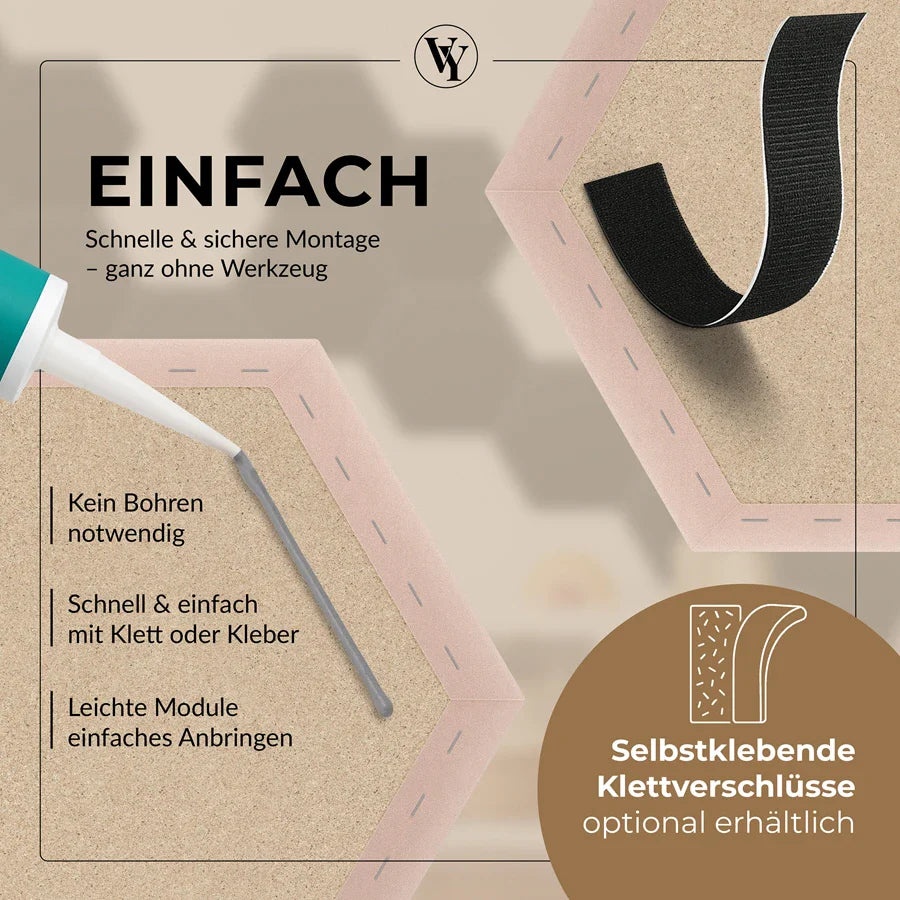 Wandkissen Hexagon | Hellrosa M06 Samt