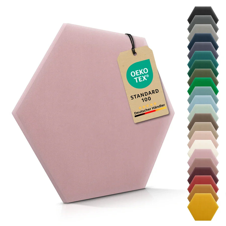 Wandkissen Hexagon | Rosa M08 Samt