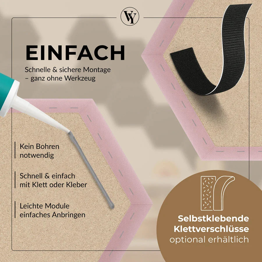 Wandkissen Hexagon | Rosa M08 Samt