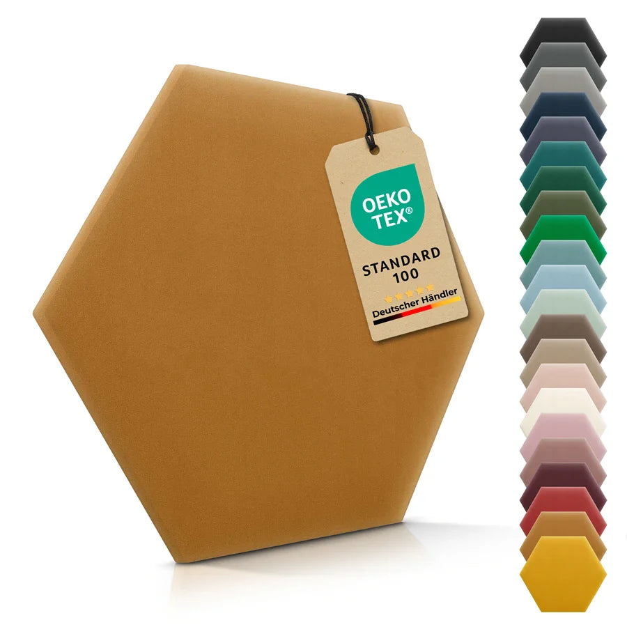 Wandkissen Hexagon | Kurkuma M10 Samt