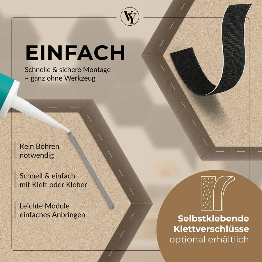 Wandkissen Hexagon | Blassbraun M15 Samt