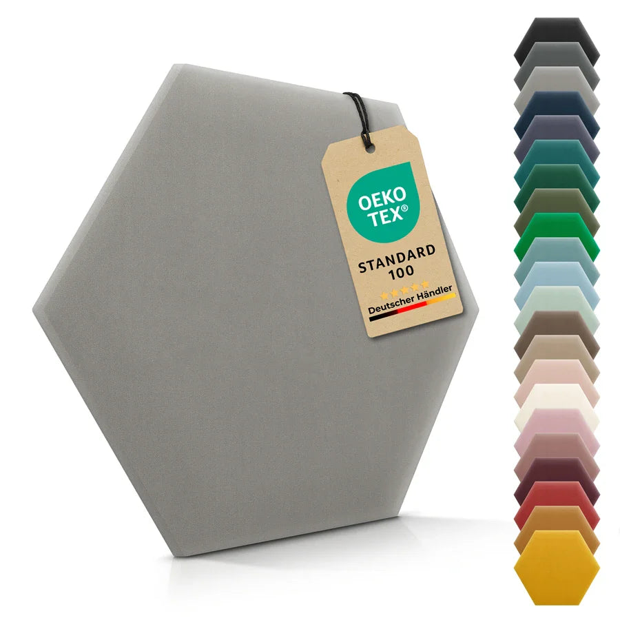 Wandkissen Hexagon | Grau M17 Samt