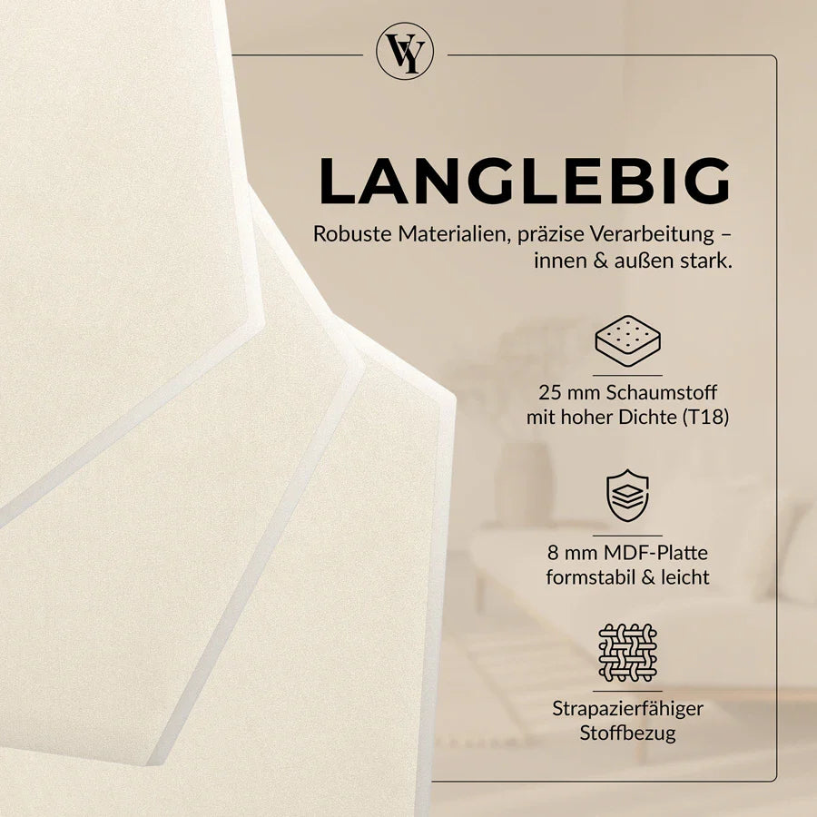 Wandkissen Hexagon | Ecru M18 Samt