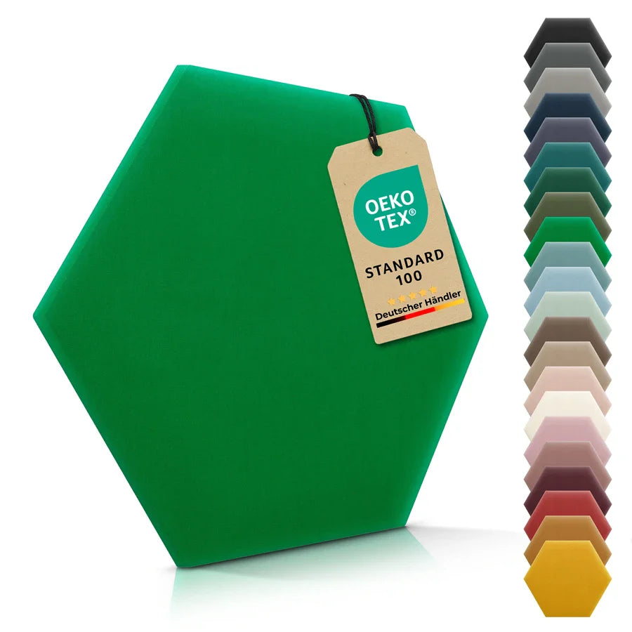 Wandkissen Hexagon | Hellgrün M21 Samt