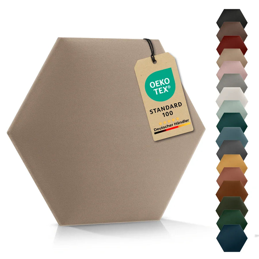 Wandkissen Hexagon | Beige T04 Velours