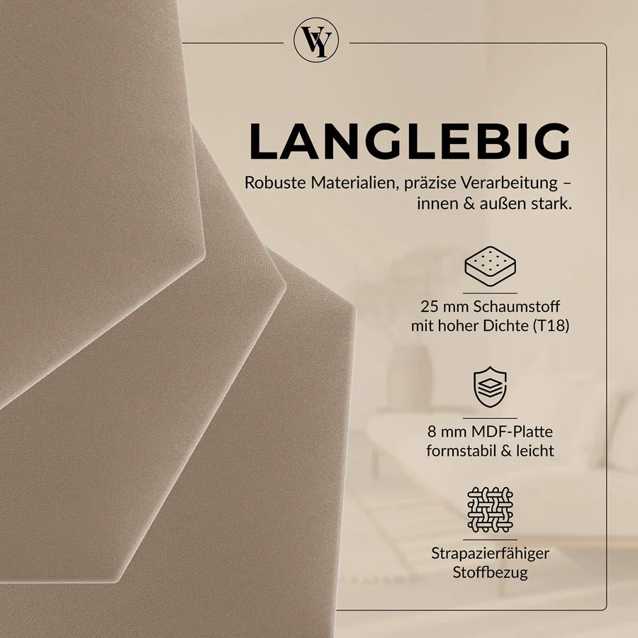 Wandkissen Hexagon | Beige T04 Velours