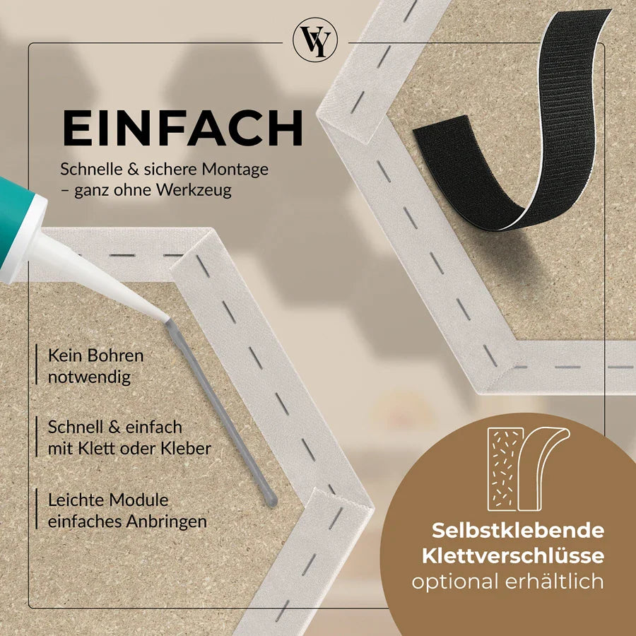 Wandkissen Hexagon | Ecru T07 Velours