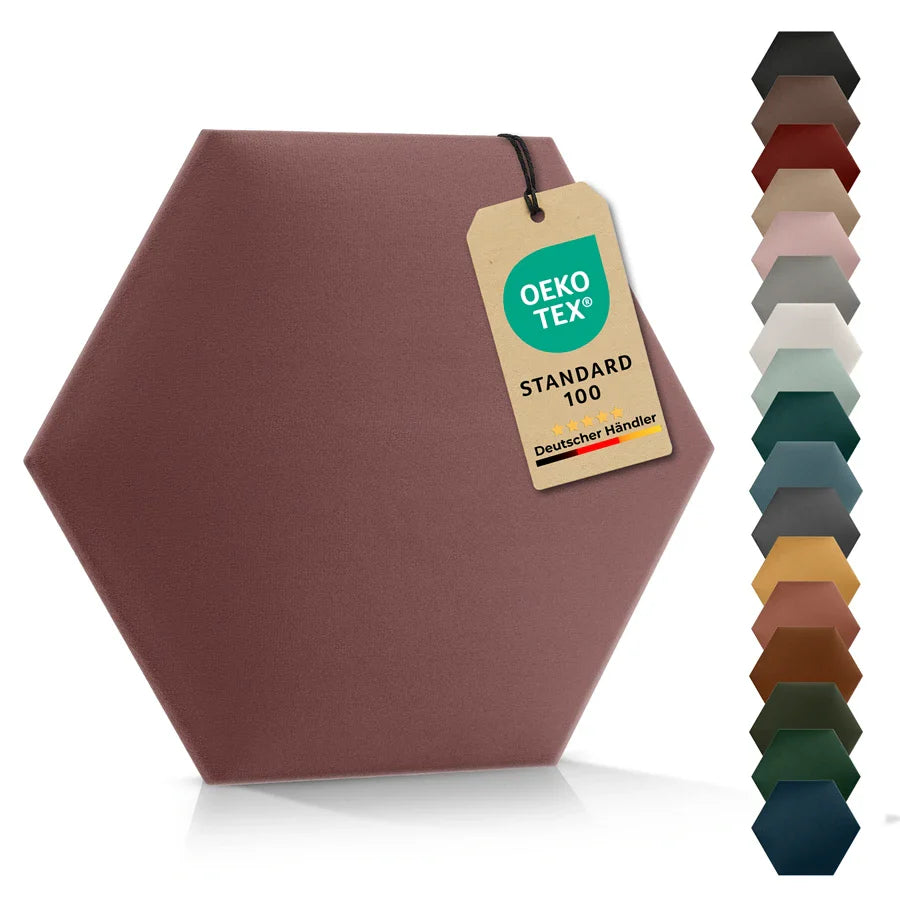 Wandkissen Hexagon | Altrosa T23 Velours