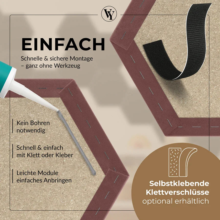 Wandkissen Hexagon | Altrosa T23 Velours