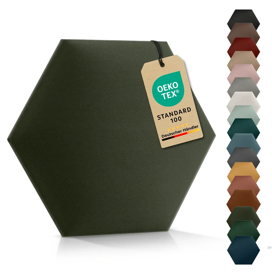 Wandkissen Hexagon | Khaki T27 Velours