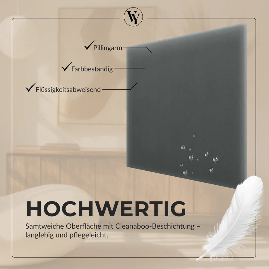 Wandkissen Quadrat | Anthrazit M02 Samt