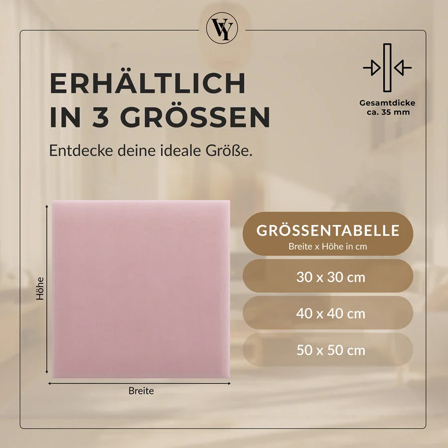 Wandkissen Quadrat | Rosa M08 Samt