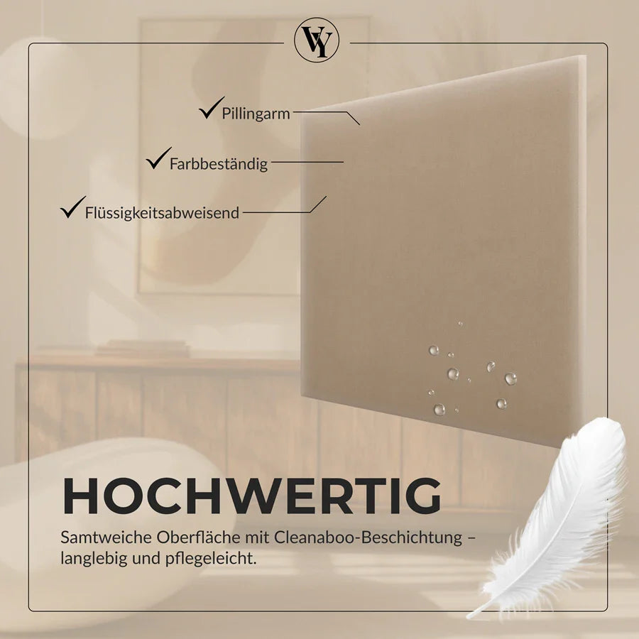 Wandkissen Quadrat | Beige M11 Samt