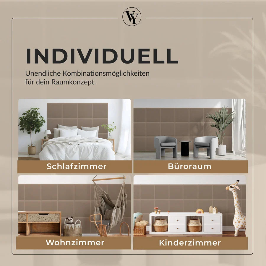Wandkissen Quadrat | Beige M11 Samt