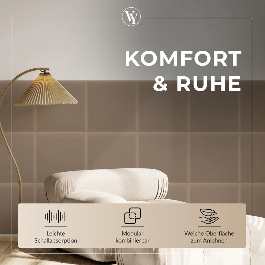 Wandkissen Quadrat | Beige M11 Samt