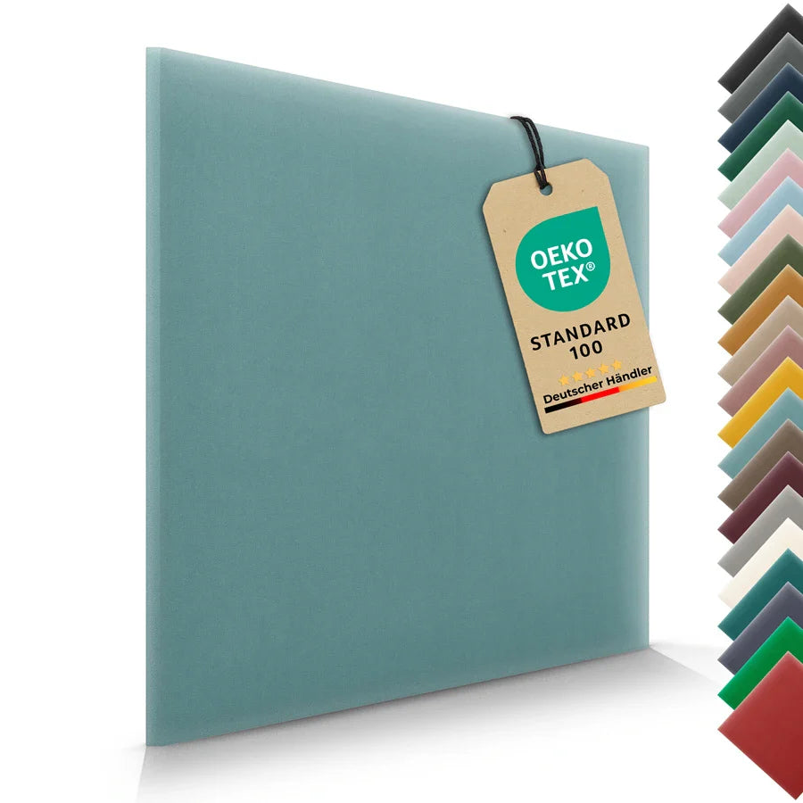 Wandkissen Quadrat | Azurblau M14 Samt