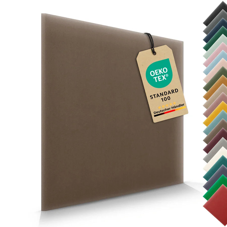 Wandkissen Quadrat | Blassbraun M15 Samt