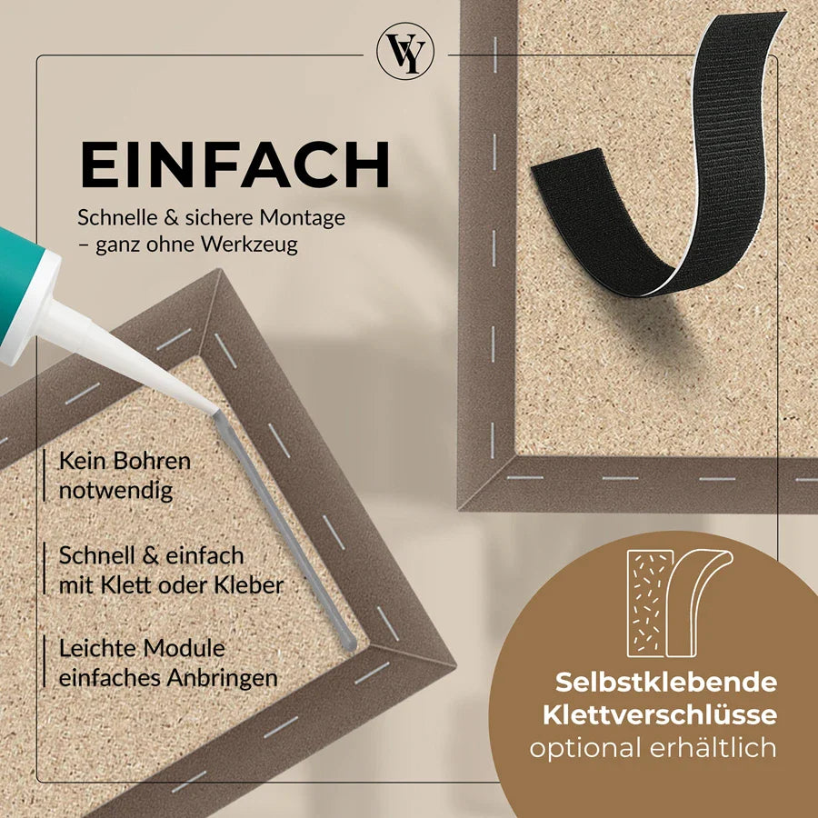 Wandkissen Quadrat | Blassbraun M15 Samt