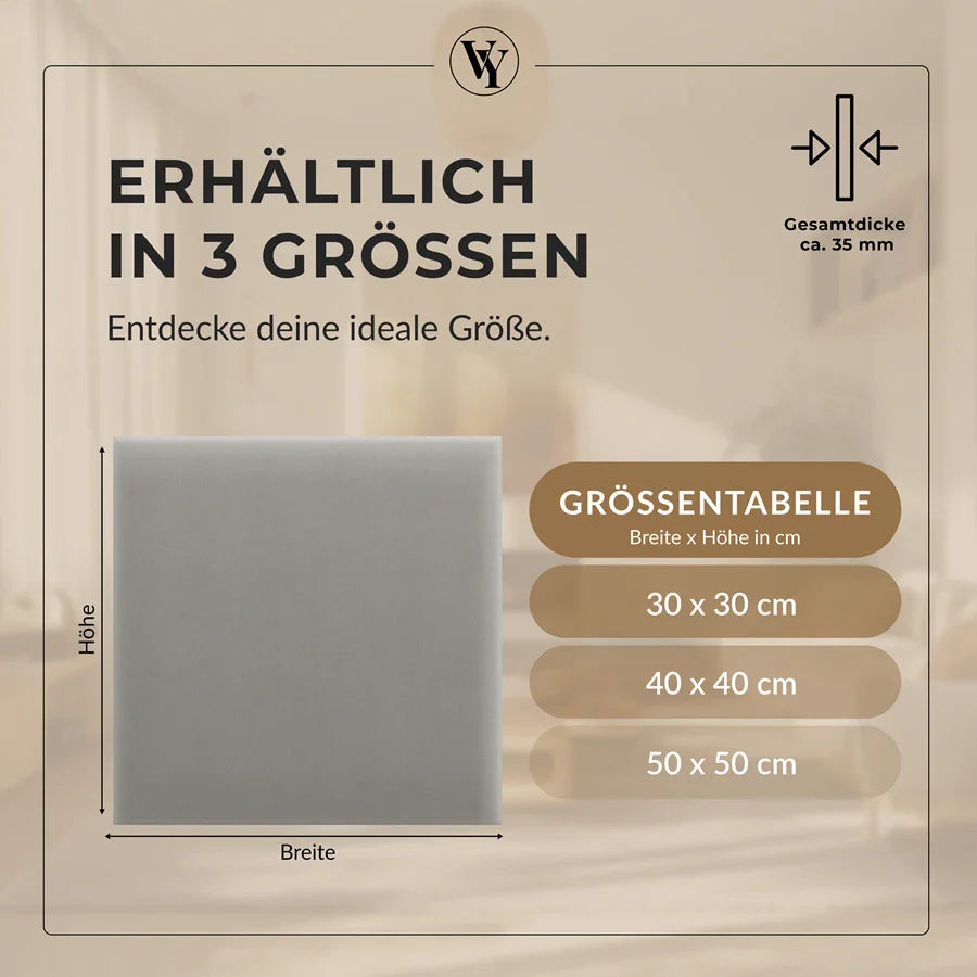 Wandkissen Quadrat | Grau M17 Samt