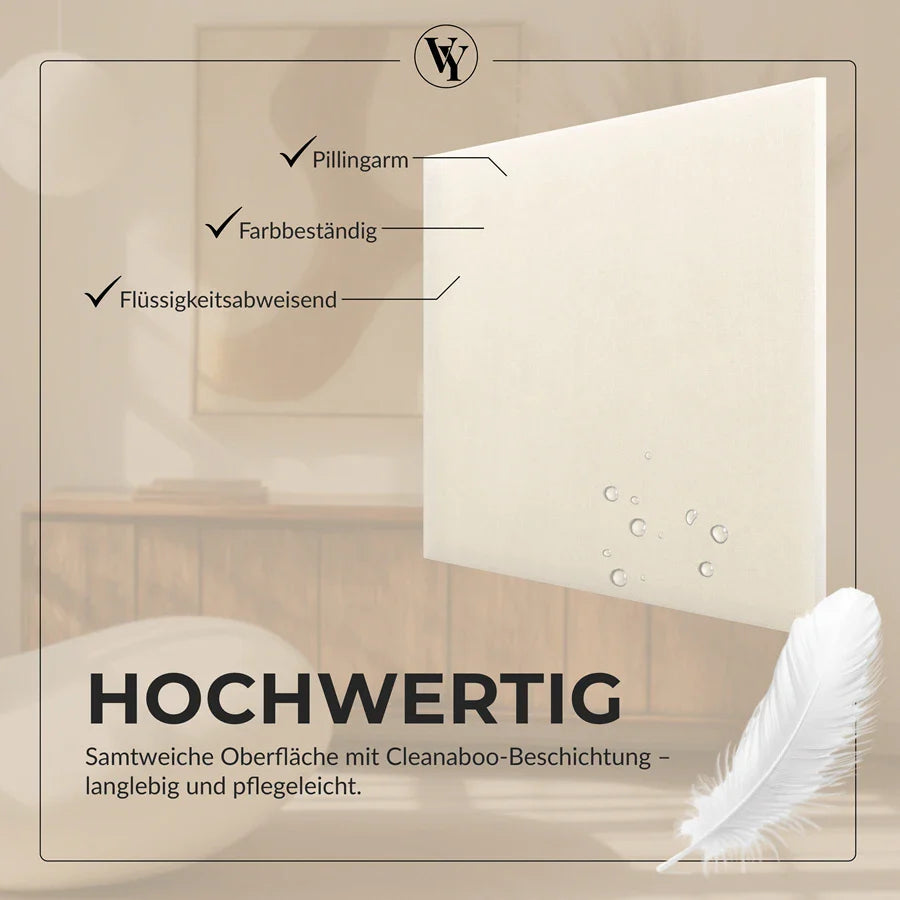 Wandkissen Quadrat | Ecru M18 Samt