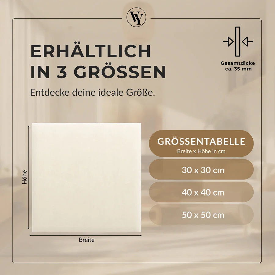 Wandkissen Quadrat | Ecru M18 Samt