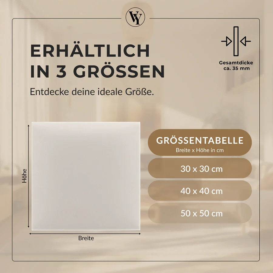 Wandkissen Quadrat | Ecru S04 Öko-Leder