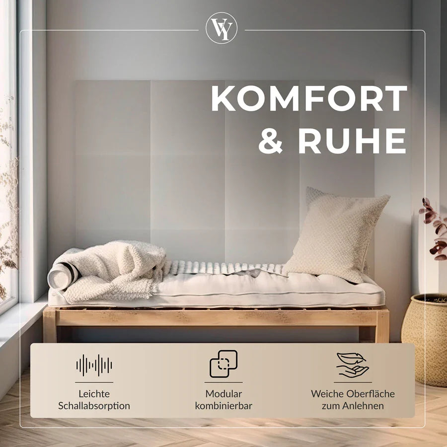 Wandkissen Quadrat | Ecru S04 Öko-Leder