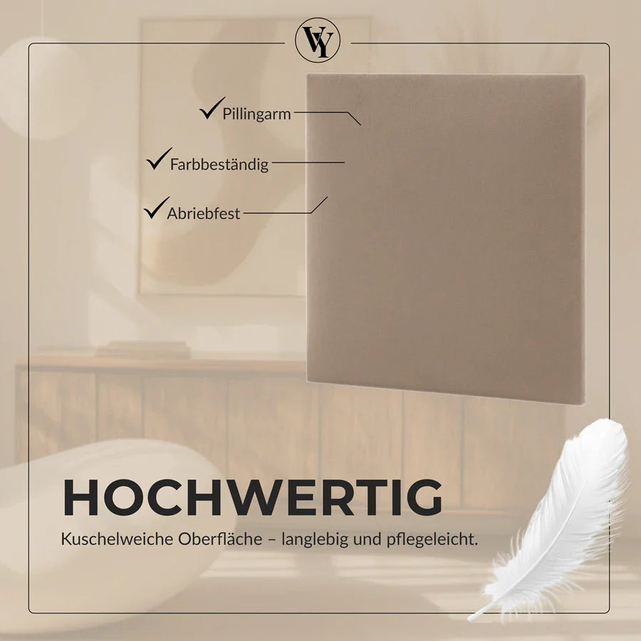 Wandkissen Quadrat | Beige T04 Velours