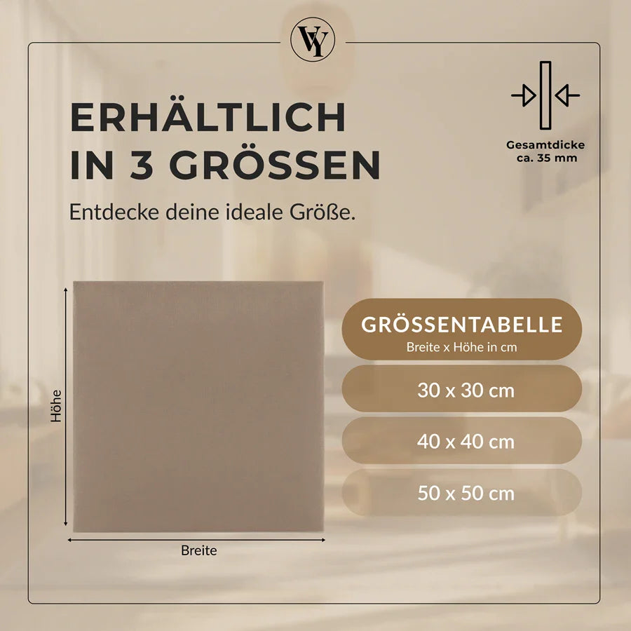 Wandkissen Quadrat | Beige T04 Velours
