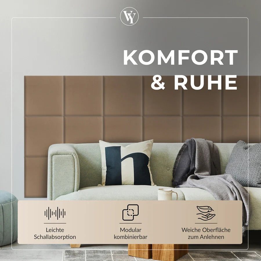 Wandkissen Quadrat | Beige T04 Velours