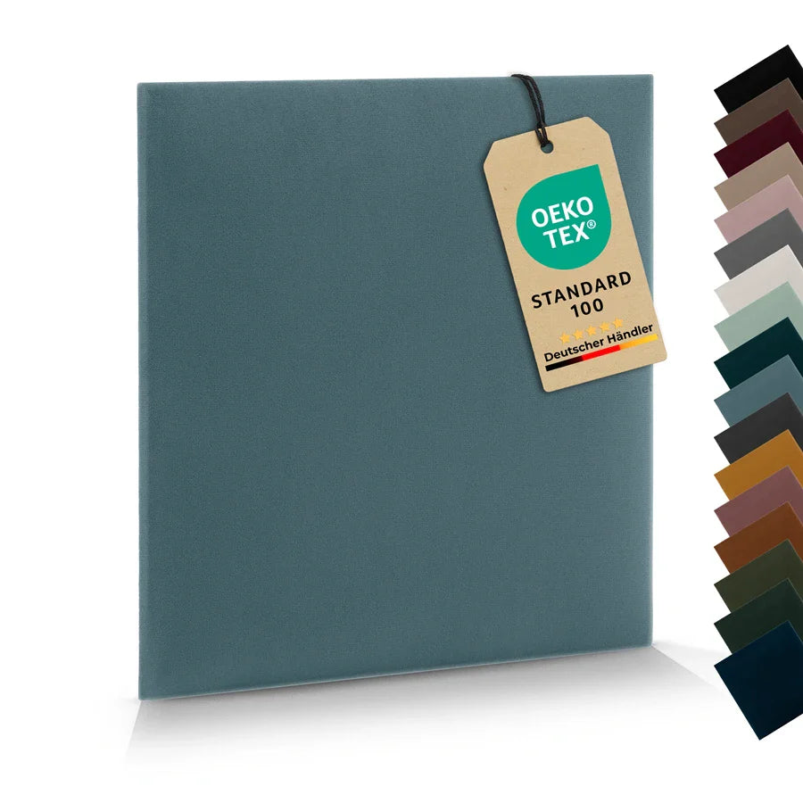 Wandkissen Quadrat | Petrolblau T13 Velours