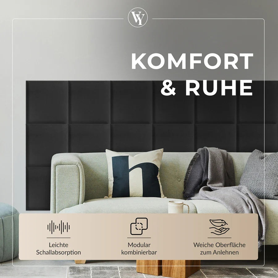 Wandkissen Quadrat | Anthrazit T15 Velours