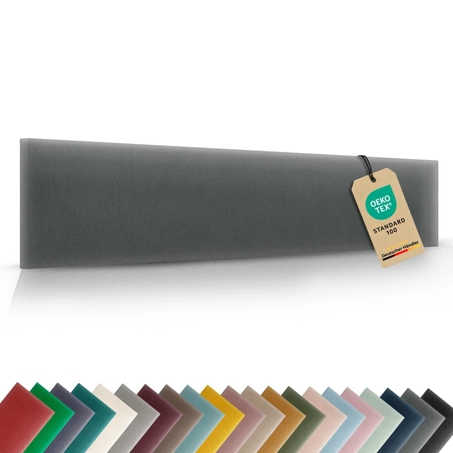 Wandkissen Rechteck | Anthrazit M02 Samt