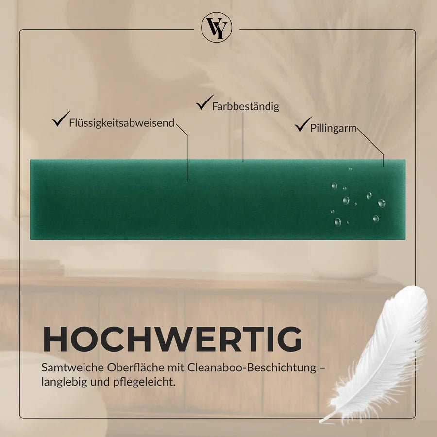 Wandkissen Rechteck | Dunkelgrün M04 Samt