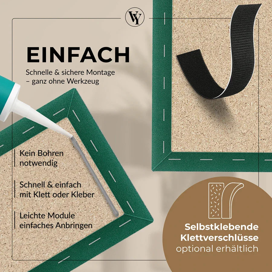 Wandkissen Rechteck | Dunkelgrün M04 Samt