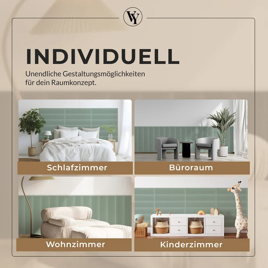 Wandkissen Rechteck | Mintgrün M05 Samt