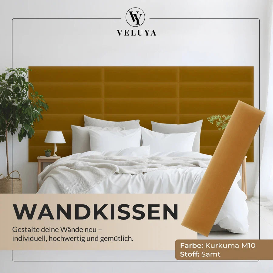 Wandkissen Rechteck | Kurkuma M10 Samt