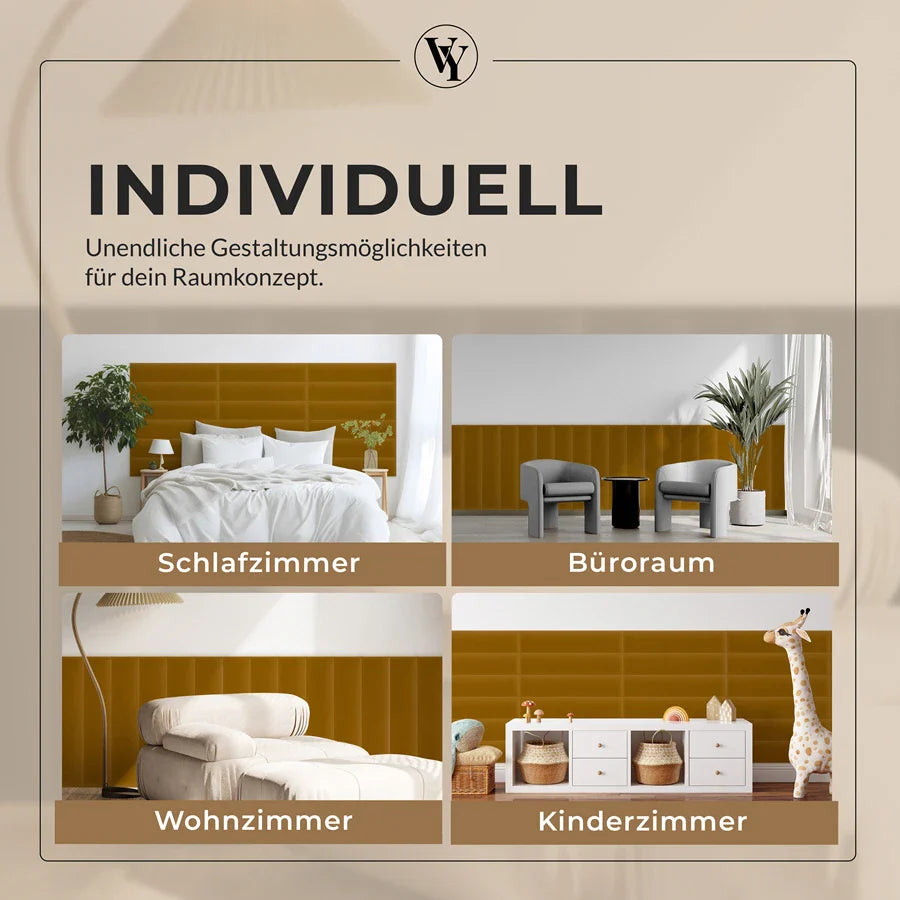 Wandkissen Rechteck | Kurkuma M10 Samt