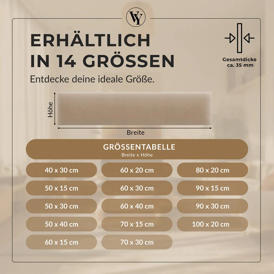 Wandkissen Rechteck | Beige M11 Samt