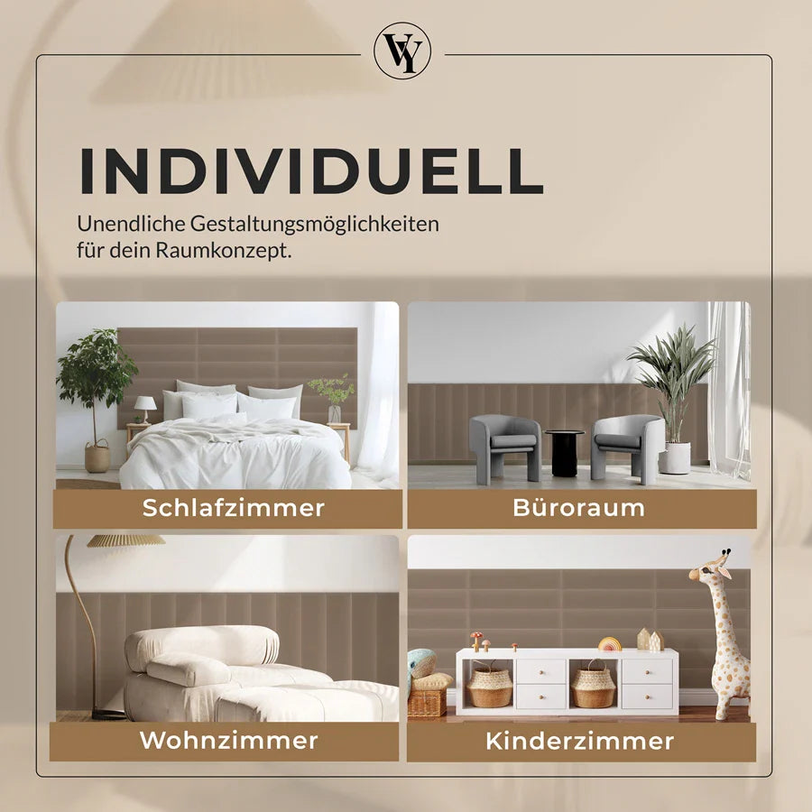Wandkissen Rechteck | Beige M11 Samt