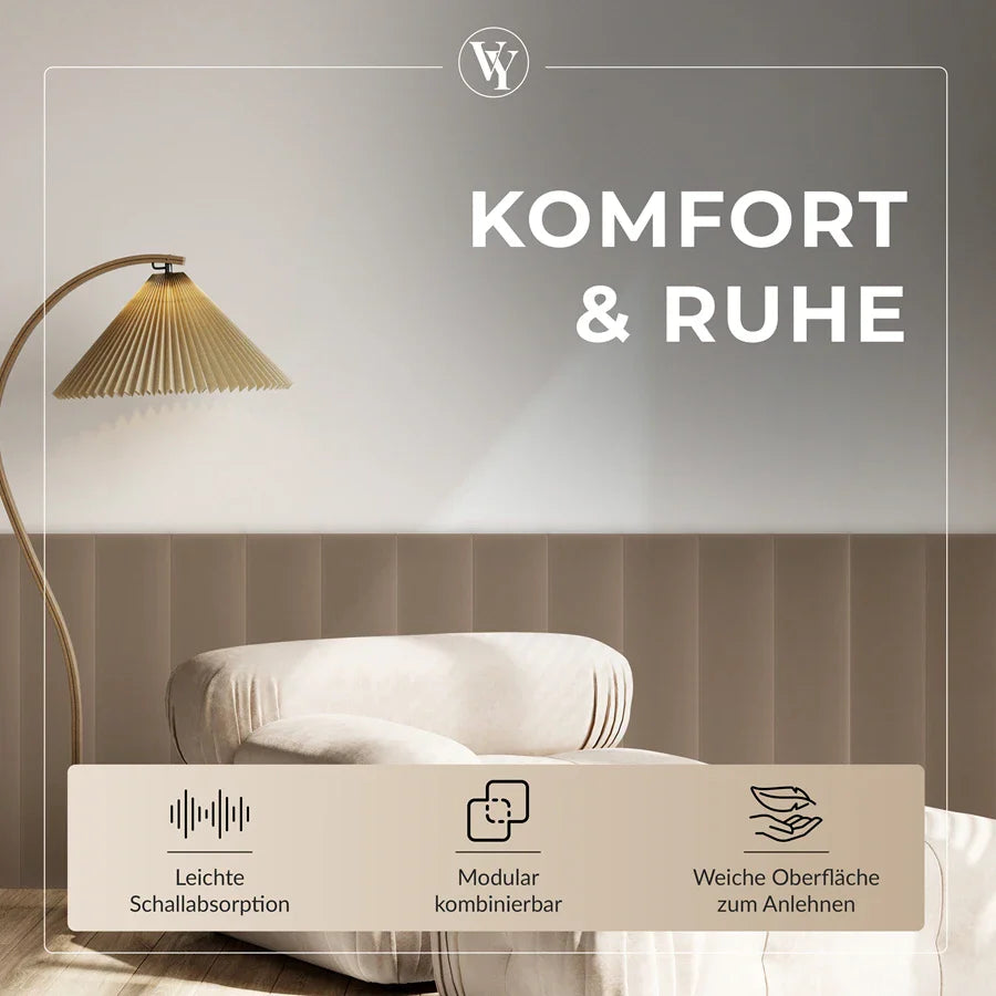 Wandkissen Rechteck | Beige M11 Samt