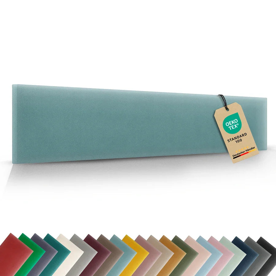 Wandkissen Rechteck | Azurblau M14 Samt