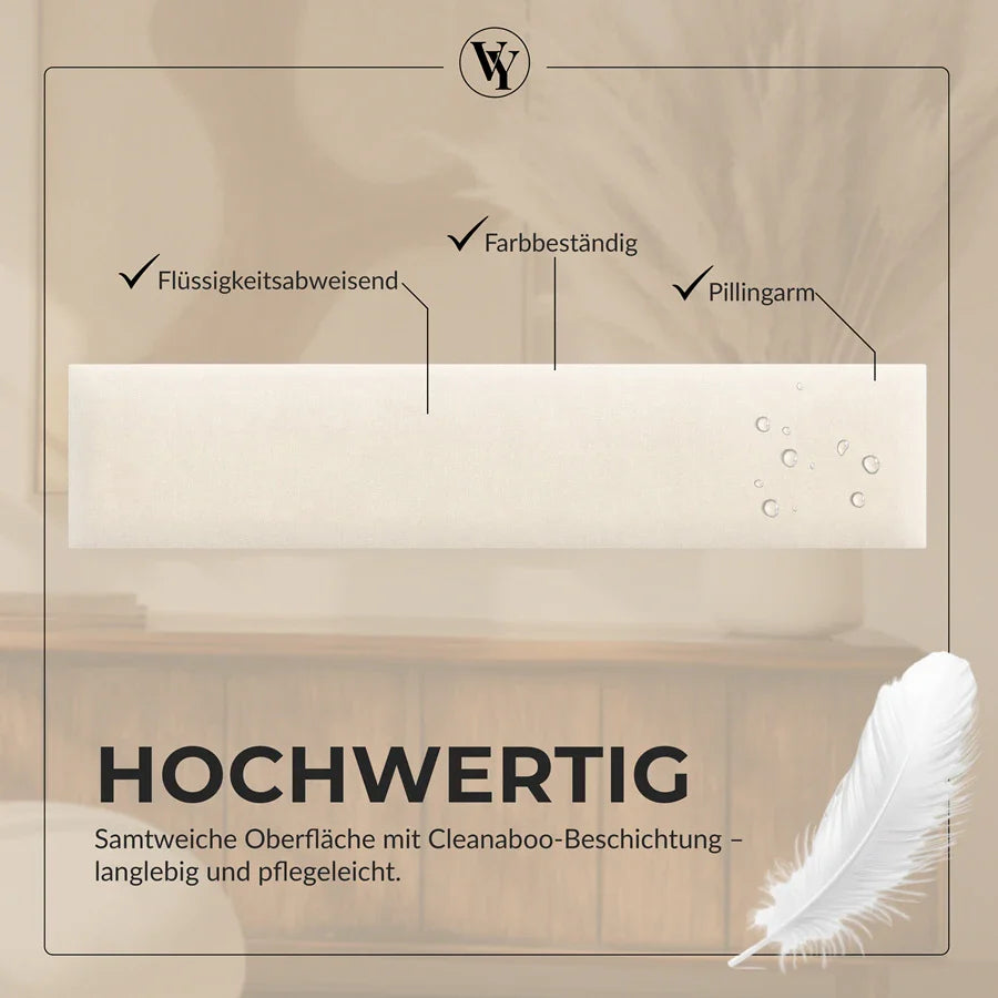 Wandkissen Rechteck | Ecru M18 Samt