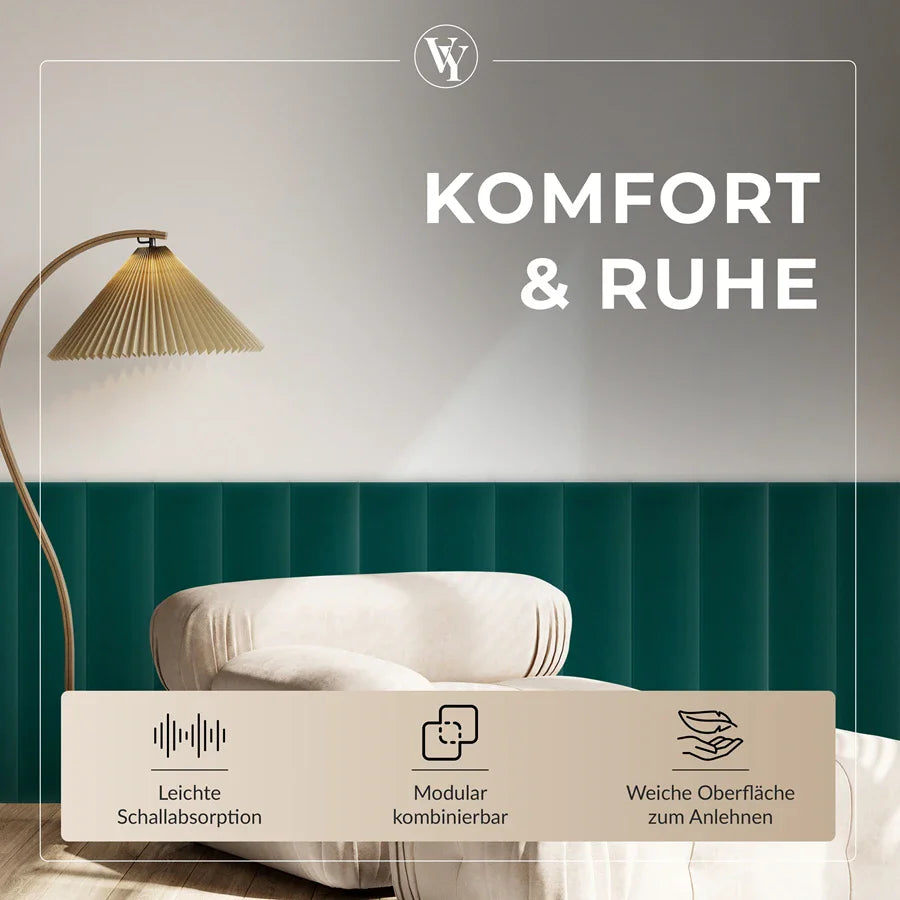 Wandkissen Rechteck | Türkis M19 Samt