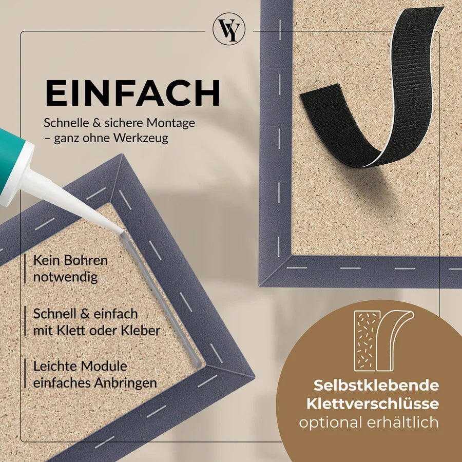 Wandkissen Rechteck | Dunkellila M20 Samt