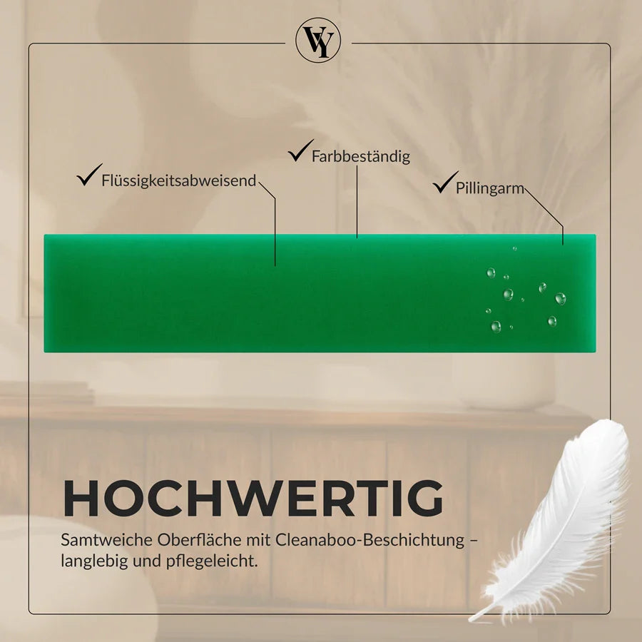 Wandkissen Rechteck | Hellgrün M21 Samt