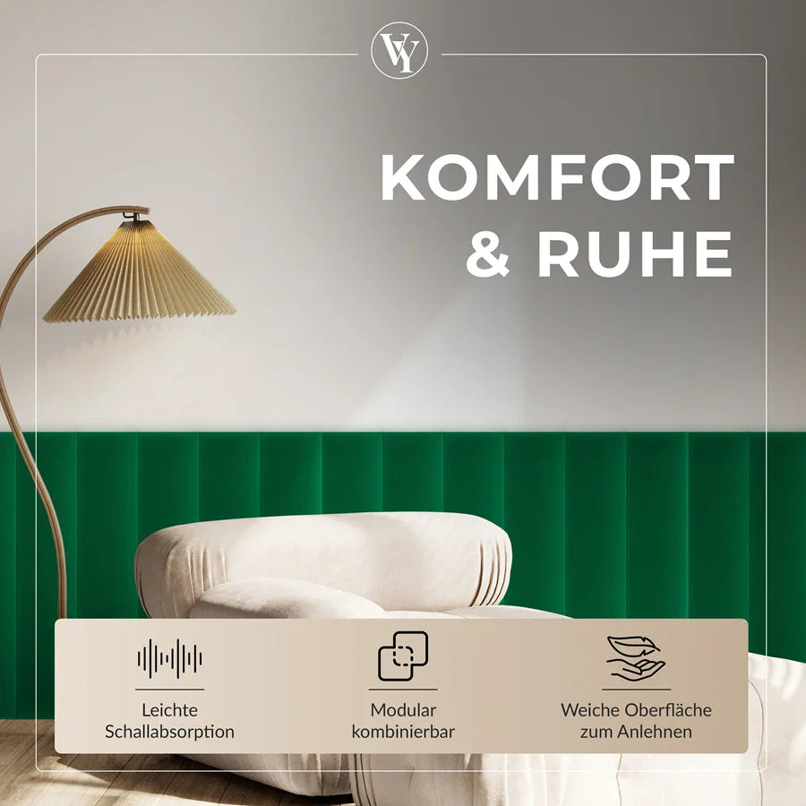 Wandkissen Rechteck | Hellgrün M21 Samt