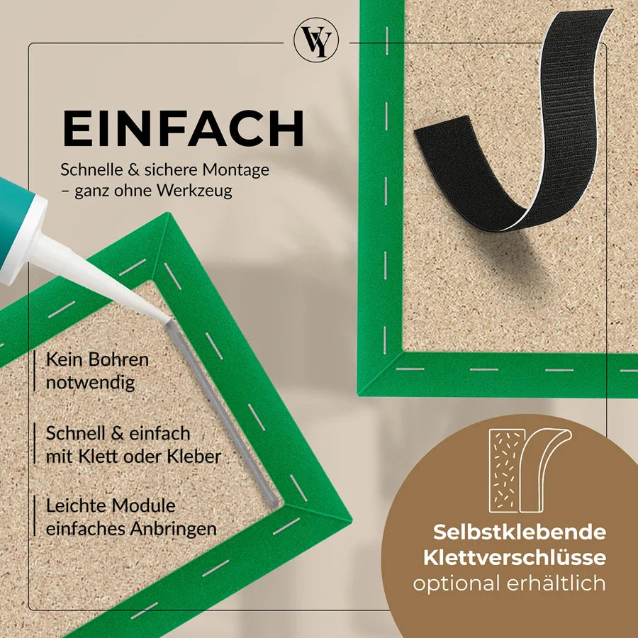 Wandkissen Rechteck | Hellgrün M21 Samt